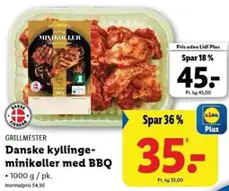 Lidl Danske kyllingeminikøller med BBQ tilbud