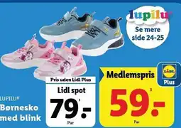 Lidl Børnesko med blink tilbud