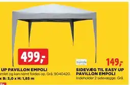 jem & fix SIDEVÆG TIL EASY UP PAVILLON EMPOLI tilbud