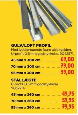 jem & fix GULV/LOFT PROFIL tilbud