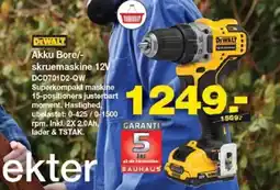Bauhaus DEWALT Akku Bore/- skruemaskine 12 v tilbud