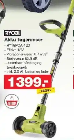 Bauhaus RYOBI Akku-fugerenser tilbud