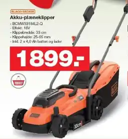 Bauhaus BLACK-DECKER Akku-plæneklipper tilbud