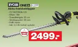 Bauhaus RYOBI ONE+HP Akku-hækkeklipper tilbud