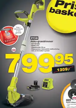 Bauhaus RYOBI Akku-græstrimmer tilbud