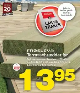 Bauhaus FROSLEV Terrassebrædder fyr tilbud