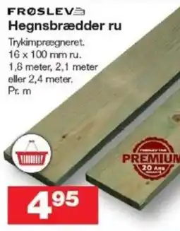 Bauhaus FRØSLEV Hegnsbrædder ru tilbud