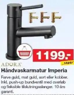 Bauhaus ADORA Håndvaskarmatur imperia tilbud