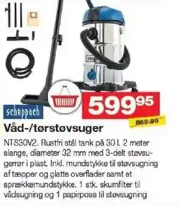Bauhaus SCHEPPACH Våd-/torstøvsuger tilbud