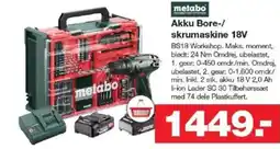 Bauhaus METABO Akku bore-/ skrumaskine 18v tilbud