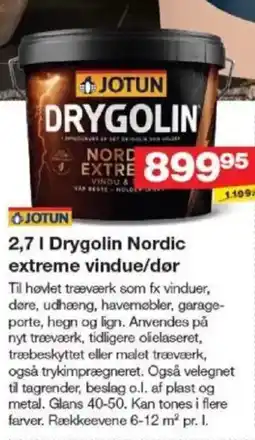 Bauhaus JOTUN Drygolin nordic extreme vindue/dør tilbud