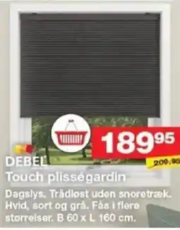 Bauhaus DEBEL Touch plisségardin tilbud