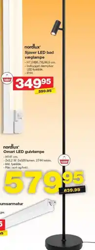 Bauhaus NORDLUX Omari led gulvlampe tilbud