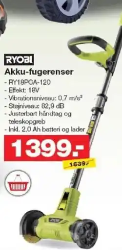 Bauhaus RYOBI Akku-fugerenser tilbud