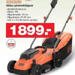 Bauhaus BLACK+DECKER Akku-plæneklipper tilbud