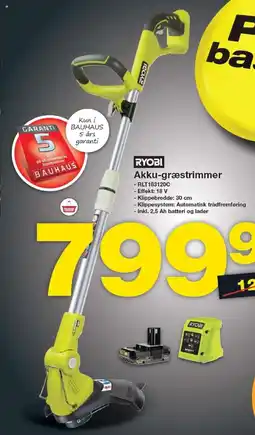 Bauhaus RYOBI Akku-græstrimmer tilbud