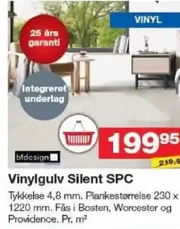 Bauhaus B!DESIGN Vinylgulv silent spc tilbud