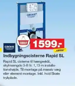 Bauhaus GROHE Indbygningscisterne rapid sl tilbud