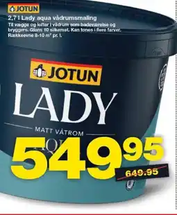 Bauhaus JOTUN Lady aqua vådrumsmaling tilbud