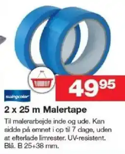 Bauhaus 2 x 25 m Malertape tilbud