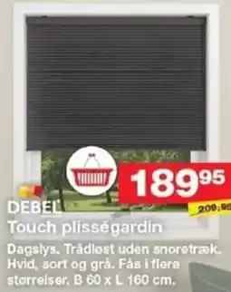 Bauhaus DEBEL Touch plisségardin tilbud