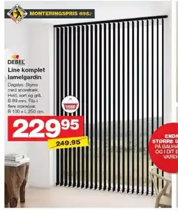 Bauhaus DEBEL Line komplet lamelgardin tilbud