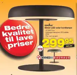 Bauhaus NORDLUX Elmer led solar bordlampe tilbud
