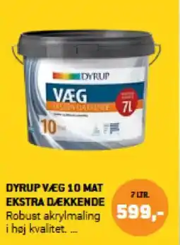 XL-BYG Dyrup væg 10 mat ekstra dækkende tilbud