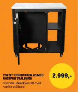 XL-BYG Cozze udekøkken 90 med rustfrit stålbord tilbud