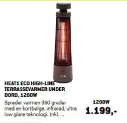 XL-BYG Heat1 Eco high-line Terrassevarmer under bord tilbud