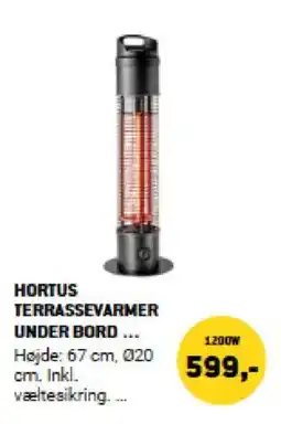 XL-BYG Hortus Terrassevarmer under bord tilbud