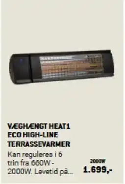 XL-BYG Væghængt Heat1 Eco high-line terrassevarmer tilbud