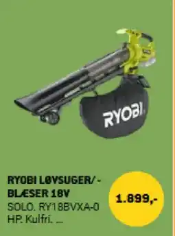 XL-BYG RYOBI Løvsuger/- blæser 18V tilbud