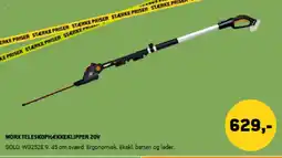 XL-BYG WORX Teleskophækkeklipper 20V tilbud