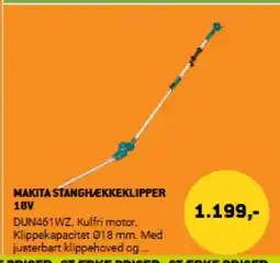 XL-BYG MAKITA Stanghækkeklipper 18V tilbud