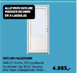 XL-BYG Outline Facadedør tilbud