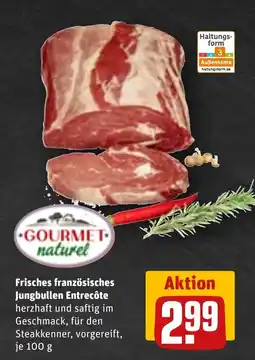 REWE DE Frisches französisches jungbullen entrecôte tilbud