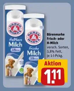 REWE DE Bärenmarke frisch- oder h-milch tilbud