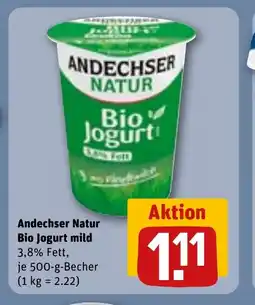 REWE DE ANDECHSER NATUR Bio jogurt mild tilbud