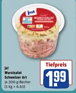 REWE DE JA! Wurstsalat Schweizer Art tilbud