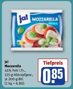 REWE DE JA! Mozzarella tilbud