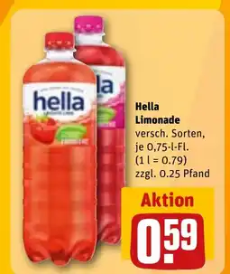 REWE DE Hella Limonade tilbud