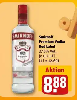 REWE DE SMIRNOFF Premium Vodka Red Label tilbud