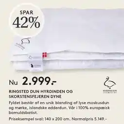 SengeSpecialisten RINGSTED DUN HYRDINDEN OG SKORSTENFKEREN DYNE tilbud
