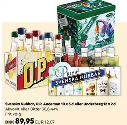 Scandlines Travel Shop Svenska Nubbar, O.P. Anderson 10 x 6 cl eller Underberg 12 x 2 cl tilbud