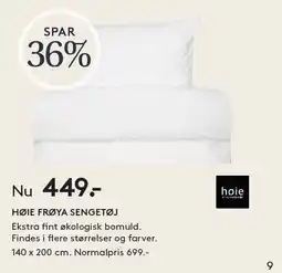 SengeSpecialisten HØIE FRØYA SENGETØJ tilbud