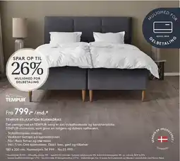 SengeSpecialisten TEMPUR RELAXATION BOXMADRAS tilbud