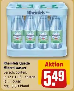 REWE DE Rheinfels Quelle Mineralwasser tilbud