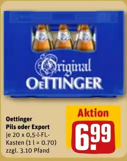 REWE DE Oettinger Pils oder Export tilbud