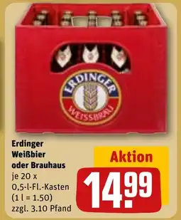 REWE DE Erdinger Weißbier oder Brauhaus tilbud